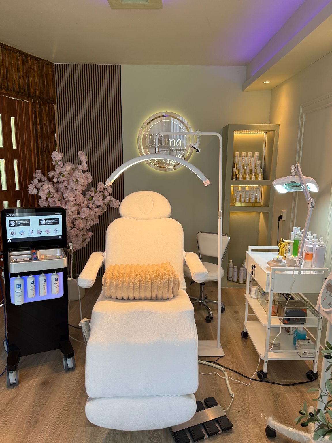 Behandelruimte van Luma Skincare
